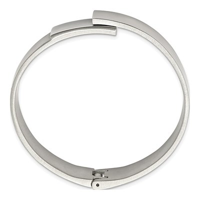 Stainless Steel Hinged Bangle Bracelet – view 3