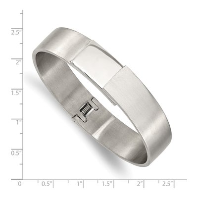 Stainless Steel Hinged Bangle Bracelet – view 4