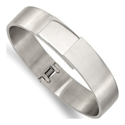 Stainless Steel Hinged Bangle Bracelet