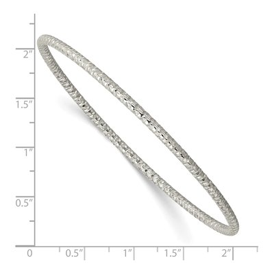 Stainless Steel Textured Slip-On Bangle Bracelet – view 4
