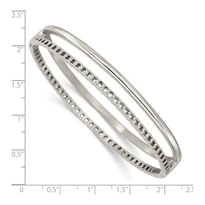 Stainless Steel Hinged Bangle Bracelet – view 3