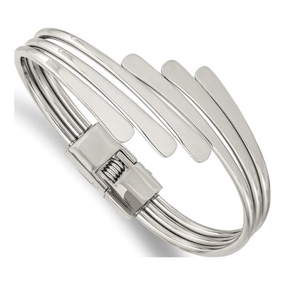 Stainless Steel Hinged Bangle Bracelet