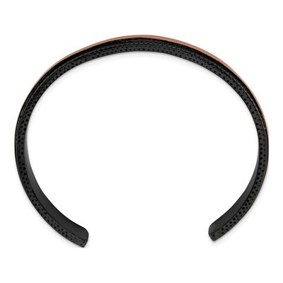 Stainless Steel Black Brown IP Cuff Bracelet – view 3