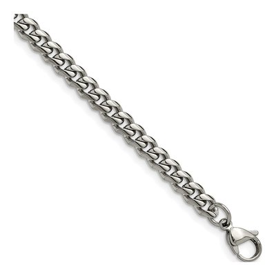 Stainless Steel 6mm Curb Chain Bracelet