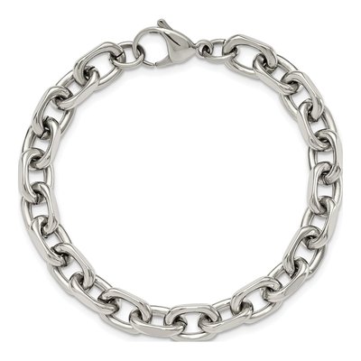Men's Stainless Steel 8.5mm Cable Chain Bracelet – view 4