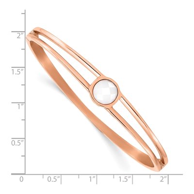 Stainless Steel Crystal IP Bangle Bracelet – view 3