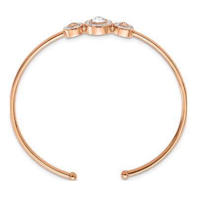 Stainless Steel Crystal Cuff Bracelet – view 3