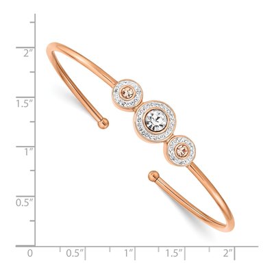 Stainless Steel Crystal Cuff Bracelet – view 4