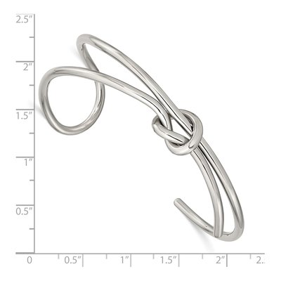 Stainless Steel Knot Cuff Bracelet – view 3