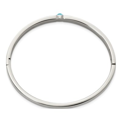 Stainless Steel Crystal Bangle Bracelet – view 3