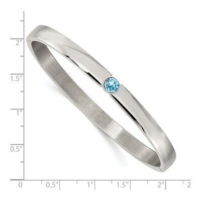 Stainless Steel Crystal Bangle Bracelet – view 4