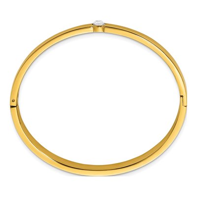 Stainless Steel Crystal IP Bangle Bracelet – view 3