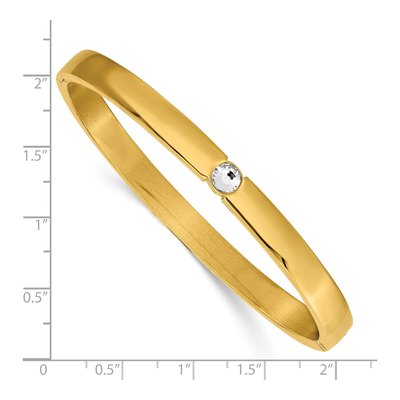 Stainless Steel Crystal IP Bangle Bracelet – view 4