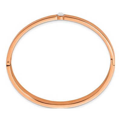 Stainless Steel Crystal IP Bangle Bracelet – view 3