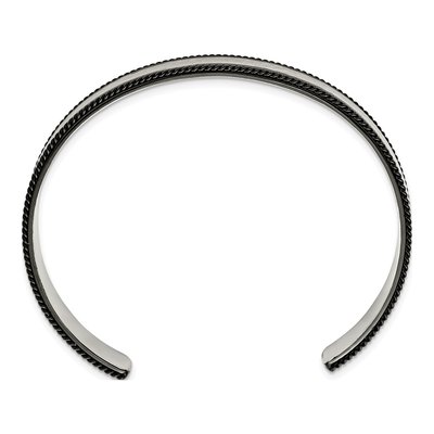 Black Stainless Steel Cuff Bracelet – view 3