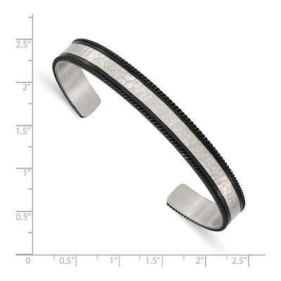 Black Stainless Steel Cuff Bracelet – view 4