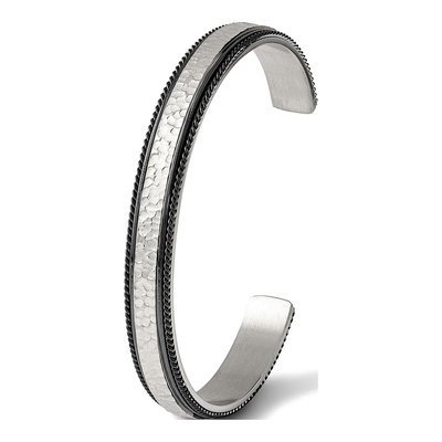 Black Stainless Steel Cuff Bracelet – view 6