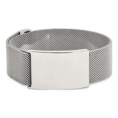 Stainless Steel Mesh ID Bracelet – view 4