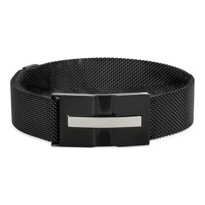 Black Stainless Steel Mesh Bracelet – view 4