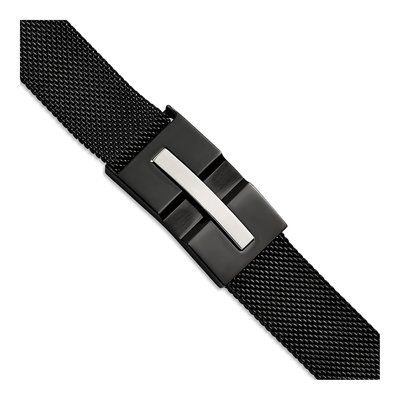 Black Stainless Steel Mesh Bracelet