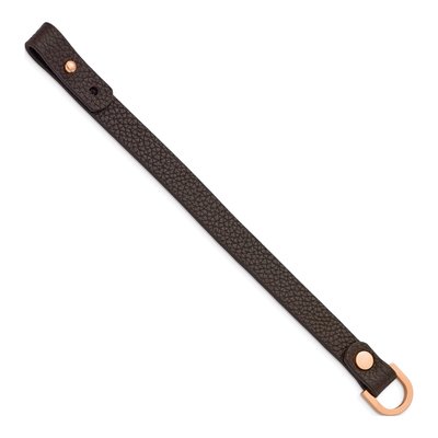 Stainless Steel Brown Leather IP Bracelet – view 2