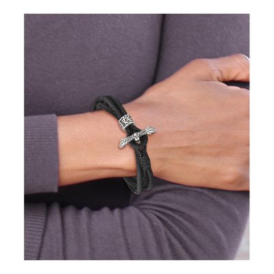 Stainless Steel Snake Head Wrap Bracelet – view 5