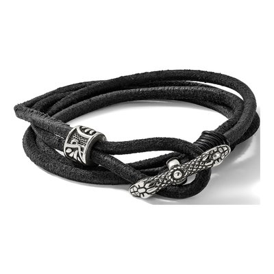 Stainless Steel Snake Head Wrap Bracelet – view 6