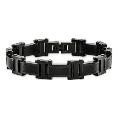 Black Stainless Steel Link Bracelet – view 4
