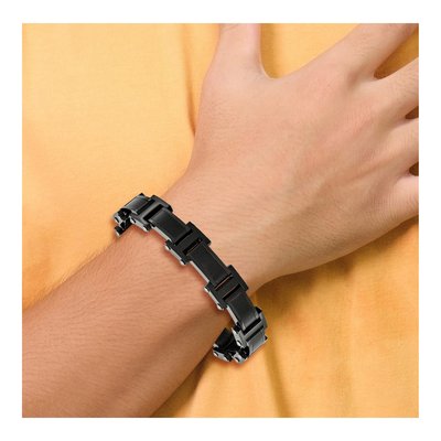 Black Stainless Steel Link Bracelet – view 5