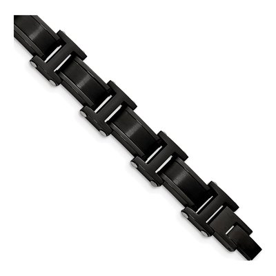 Black Stainless Steel Link Bracelet