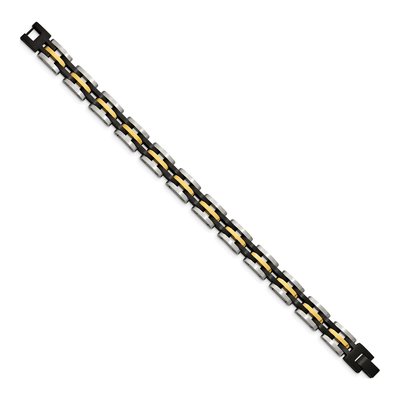 Black Stainless Steel Black IP Link Bracelet – view 3