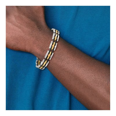 Black Stainless Steel Black IP Link Bracelet – view 5