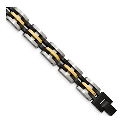 Black Stainless Steel Black IP Link Bracelet