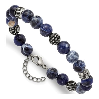Stainless Steel Sodalite Bracelet – view 3