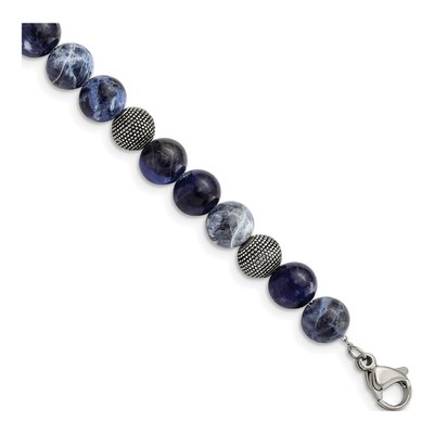 Stainless Steel Sodalite Bracelet