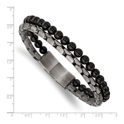 Stainless Steel Agate Bracelet – view 4