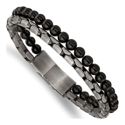 Stainless Steel Agate Bracelet