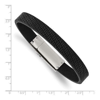 Stainless Steel Leather Bracelet – view 4