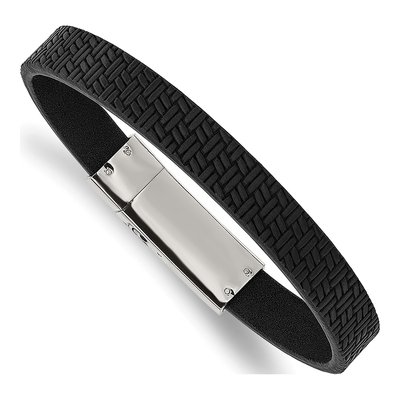 Stainless Steel Leather Bracelet
