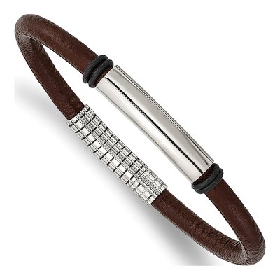 Stainless Steel Rubber Bracelet