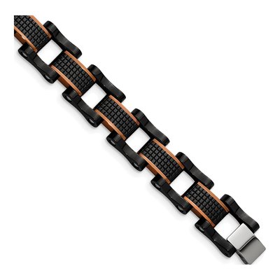 Black Stainless Steel Black Brown IP Bracelet