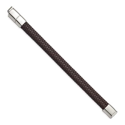 Stainless Steel Braided Leather Bracelet – view 3