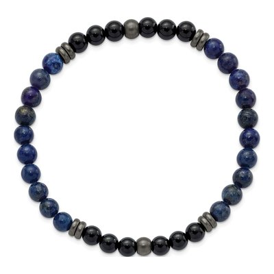Stainless Steel Agate Stretch Bracelet – view 3
