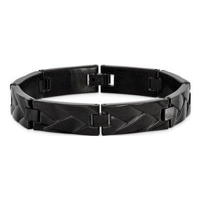 Black Stainless Steel Link Bracelet – view 4