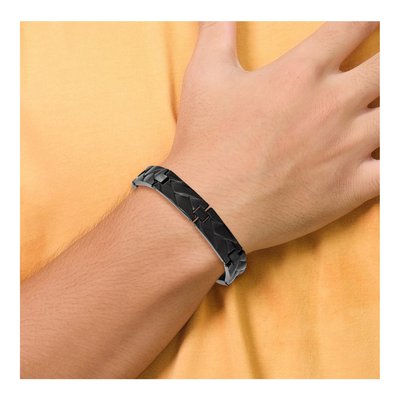 Black Stainless Steel Link Bracelet – view 5