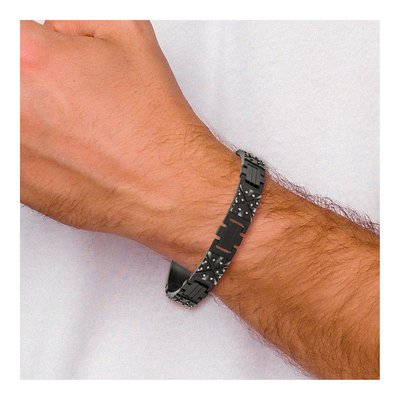 Black Stainless Steel Link Bracelet – view 5