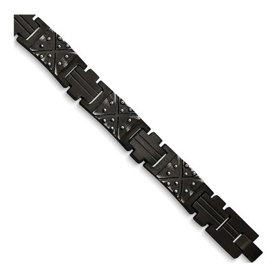 Black Stainless Steel Link Bracelet