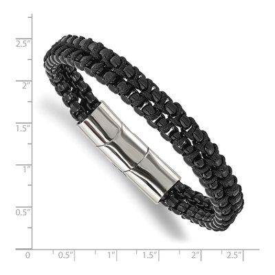 Black Stainless Steel Black Bracelet – view 4