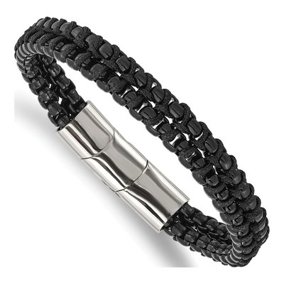 Black Stainless Steel Black Bracelet