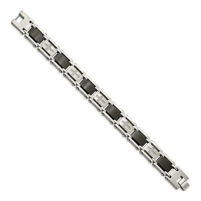 Black Stainless Steel 1/4 ct tw Diamond Bracelet – view 3